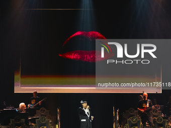 Renato Zero performs live during his ''Autoritratto Tour'' at Palasele in Eboli, Italy, on November 2, 2024. (