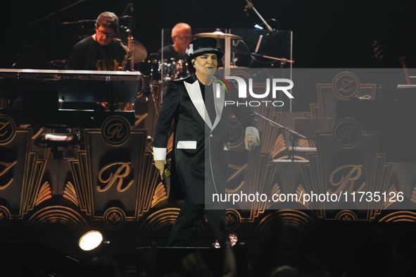 Renato Zero performs live during his ''Autoritratto Tour'' at Palasele in Eboli, Italy, on November 2, 2024. 