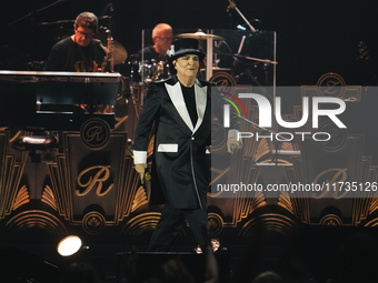 Renato Zero performs live during his ''Autoritratto Tour'' at Palasele in Eboli, Italy, on November 2, 2024. (