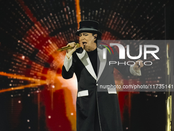 Renato Zero performs live during his ''Autoritratto Tour'' at Palasele in Eboli, Italy, on November 2, 2024. (