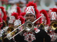 Participants take part in the 2024 Annual Day of the Dead Mega Parade on Reforma Avenue, with a route from Chapultepec to the main square Zo...