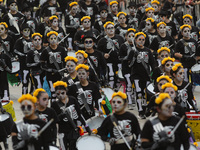 Participants take part in the 2024 Annual Day of the Dead Mega Parade on Reforma Avenue, with a route from Chapultepec to the main square Zo...