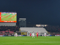 AC Milan supporters protest during the Italian championship Serie A football match between AC Monza and AC Milan in Monza, Italy, on Novembe...