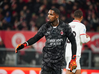 Mike Maignan (AC Milan) participates in the Italian championship Serie A football match between AC Monza and AC Milan in Monza, Italy, on No...