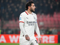 Theo Hernandez (AC Milan) participates in the Italian championship Serie A football match between AC Monza and AC Milan at U-Power Stadium i...