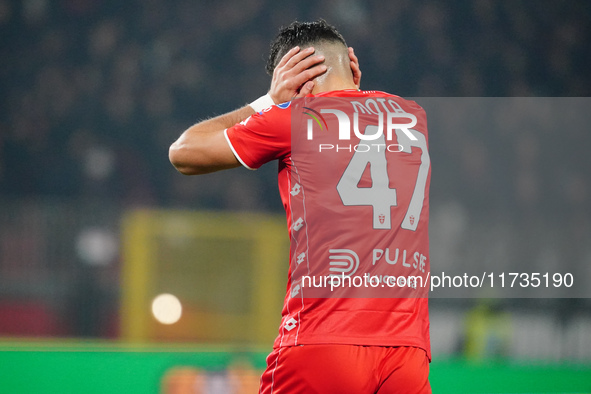 Dany Mota (AC Monza) disappoints during the Italian championship Serie A football match between AC Monza and AC Milan in Monza, Italy, on No...