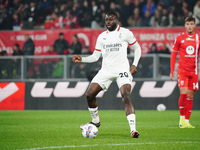 Youssouf Fofana (AC Milan) participates in the Italian championship Serie A football match between AC Monza and AC Milan at U-Power Stadium...