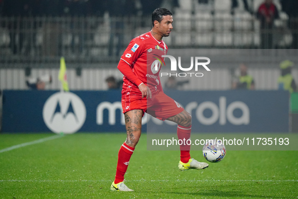 Armando Izzo (AC Monza) participates in the Italian championship Serie A football match between AC Monza and AC Milan at U-Power Stadium in...