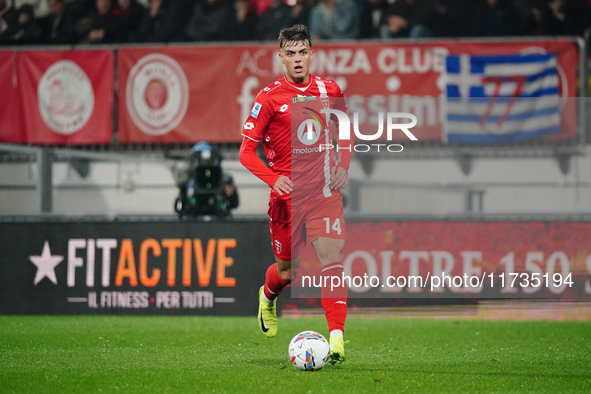 Daniel Maldini (AC Monza) participates in the Italian championship Serie A football match between AC Monza and AC Milan in Monza, Italy, on...