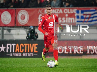 Daniel Maldini (AC Monza) participates in the Italian championship Serie A football match between AC Monza and AC Milan in Monza, Italy, on...