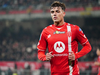 Daniel Maldini (AC Monza) participates in the Italian championship Serie A football match between AC Monza and AC Milan in Monza, Italy, on...