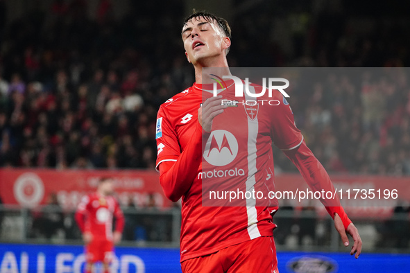 Daniel Maldini (AC Monza) disappoints during the Italian championship Serie A football match between AC Monza and AC Milan in Monza, Italy,...