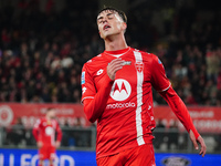 Daniel Maldini (AC Monza) disappoints during the Italian championship Serie A football match between AC Monza and AC Milan in Monza, Italy,...