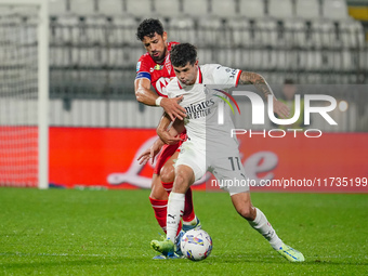 Christian Pulisic (AC Milan) and Pablo Mari (AC Monza) participate in the Italian championship Serie A football match between AC Monza and A...