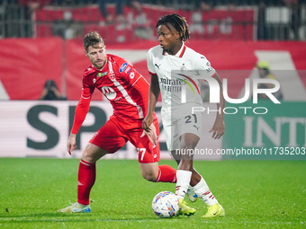 Samuel Chukwueze (AC Milan) participates in the Italian championship Serie A football match between AC Monza and AC Milan at U-Power Stadium...