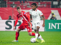 Samuel Chukwueze (AC Milan) participates in the Italian championship Serie A football match between AC Monza and AC Milan at U-Power Stadium...