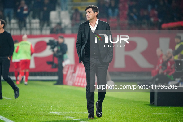 The head coach Paulo Fonseca (AC Milan) is present during the Italian championship Serie A football match between AC Monza and AC Milan in M...