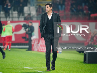 The head coach Paulo Fonseca (AC Milan) is present during the Italian championship Serie A football match between AC Monza and AC Milan in M...