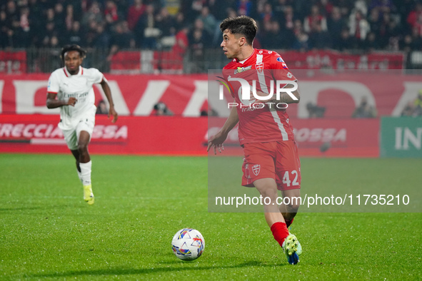 Alessandro Bianco (AC Monza) participates in the Italian championship Serie A football match between AC Monza and AC Milan at U-Power Stadiu...