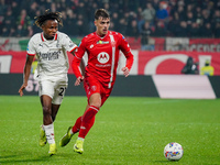 Daniel Maldini (AC Monza) and Samuel Chukwueze (AC Milan) participate in the Italian championship Serie A football match between AC Monza an...