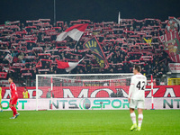 AC Monza supporters of Curva Davide Pieri attend the Italian championship Serie A football match between AC Monza and AC Milan at U-Power St...