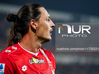 Milan Djuric (AC Monza) participates in the Italian championship Serie A football match between AC Monza and AC Milan at U-Power Stadium in...