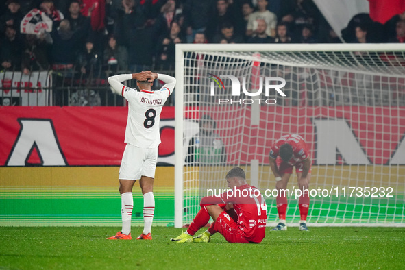 Daniel Maldini (AC Monza) appears disappointed after losing the match during the Italian championship Serie A football match between AC Monz...