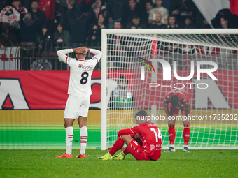 Daniel Maldini (AC Monza) appears disappointed after losing the match during the Italian championship Serie A football match between AC Monz...