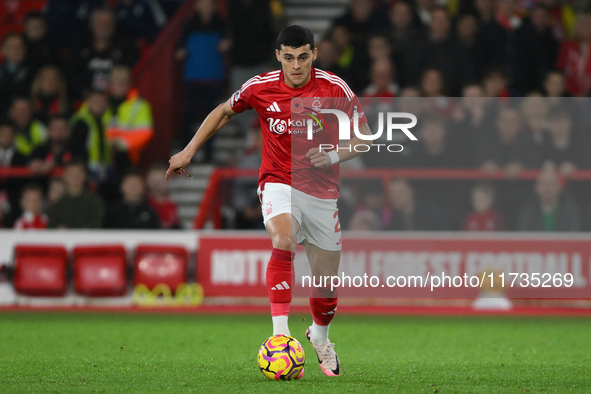 Ram?n Sosa of Nottingham Forest participates in the Premier League match between Nottingham Forest and West Ham United at the City Ground in...