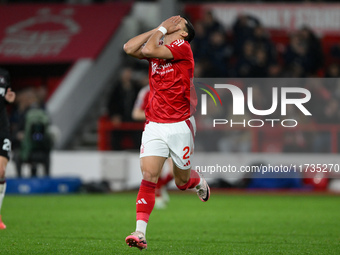 Ramon Sosa of Nottingham Forest reacts after a missed opportunity at goal during the Premier League match between Nottingham Forest and West...