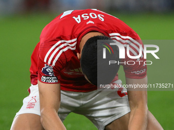 Ramon Sosa of Nottingham Forest reacts after a missed opportunity at goal during the Premier League match between Nottingham Forest and West...