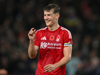 Ryan Yates of Nottingham Forest gestures during the Premier League match between Nottingham Forest and West Ham United at the City Ground in...