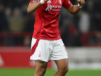 Eric da Silva Moreira of Nottingham Forest celebrates victory during the Premier League match between Nottingham Forest and West Ham United...