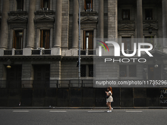 Revelers take part in the 33rd LGBT Pride Parade in Buenos Aires, Argentina, on November 2, 2024. (