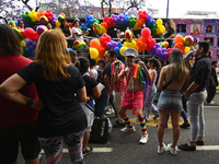 Revelers take part in the 33rd LGBT Pride Parade in Buenos Aires, Argentina, on November 2, 2024. (