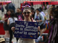 Revelers take part in the 33rd LGBT Pride Parade in Buenos Aires, Argentina, on November 2, 2024. (