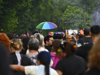 Revelers take part in the 33rd LGBT Pride Parade in Buenos Aires, Argentina, on November 2, 2024. (