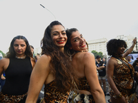 Revelers take part in the 33rd LGBT Pride Parade in Buenos Aires, Argentina, on November 2, 2024. (