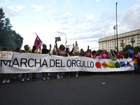 Revelers take part in the 33rd LGBT Pride Parade in Buenos Aires, Argentina, on November 2, 2024. (