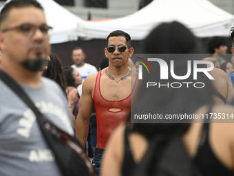 Revelers take part in the 33rd LGBT Pride Parade in Buenos Aires, Argentina, on November 2, 2024. (