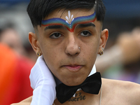 Revelers take part in the 33rd LGBT Pride Parade in Buenos Aires, Argentina, on November 2, 2024. (