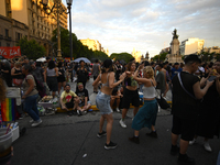 Revelers take part in the 33rd LGBT Pride Parade in Buenos Aires, Argentina, on November 2, 2024. (