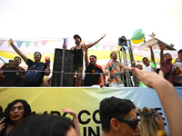 Revelers take part in the 33rd LGBT Pride Parade in Buenos Aires, Argentina, on November 2, 2024. (