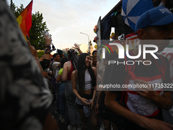 Revelers take part in the 33rd LGBT Pride Parade in Buenos Aires, Argentina, on November 2, 2024. (