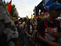 Revelers take part in the 33rd LGBT Pride Parade in Buenos Aires, Argentina, on November 2, 2024. (