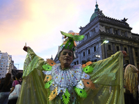 Revelers take part in the 33rd LGBT Pride Parade in Buenos Aires, Argentina, on November 2, 2024. (