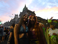 Revelers take part in the 33rd LGBT Pride Parade in Buenos Aires, Argentina, on November 2, 2024. (