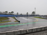 The rain falls over the track during the Formula 1 Lenovo Grande Premio De Sao Paulo 2024 in Sao Paulo, Brazil, on November 2, 2024. (