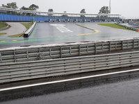 The rain falls over the track during the Formula 1 Lenovo Grande Premio De Sao Paulo 2024 in Sao Paulo, Brazil, on November 2, 2024. (