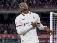 Rafael Leao plays during the Serie A match between AC Monza and AC Milan at U-Power Stadium in Monza, Italy, on November 2, 2024. (